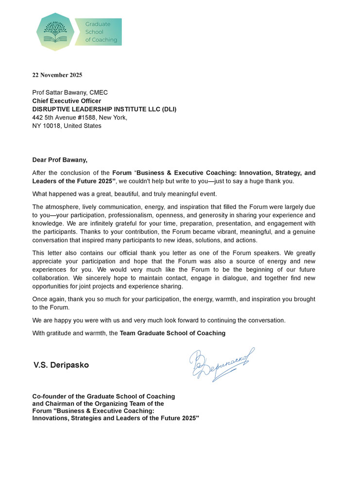 Testimonial from GSOC for Coaching Forum 2025 - 22 November 2025